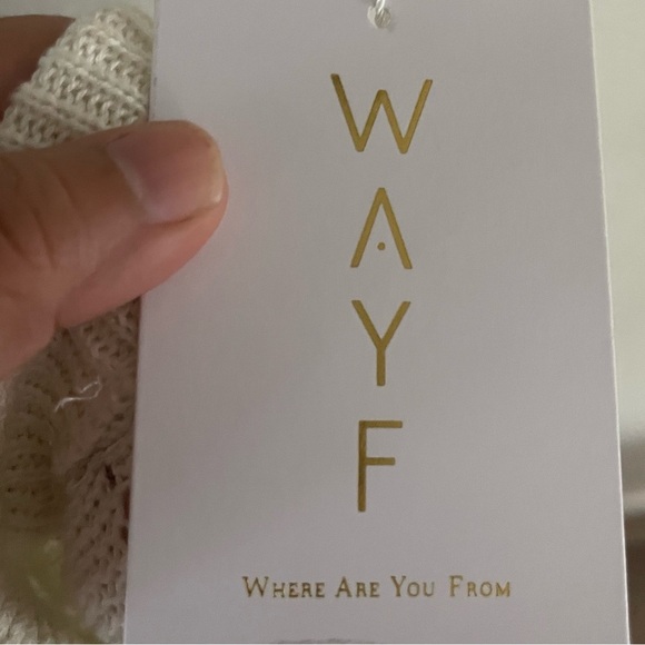 NWT WAYF Cream Knit Long Skirt Size Small - Picture 4 of 5